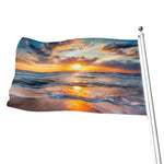 Sunrise Wave Print Flag