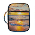 Sunrise Wave Print Front Pocket Bible Bag