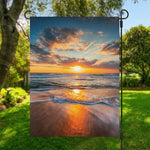 Sunrise Wave Print Garden Flag
