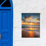 Sunrise Wave Print Garden Flag