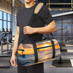 Sunrise Wave Print Gym Bag