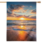 Sunrise Wave Print House Flag