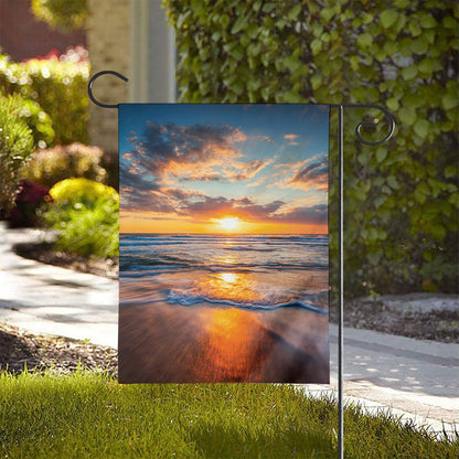 Sunrise Wave Print House Flag