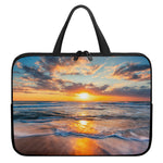Sunrise Wave Print Laptop Sleeve With Handle