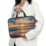 Sunrise Wave Print Laptop Sleeve With Handle