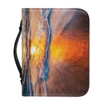 Sunrise Wave Print Leather Bible Cover