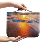 Sunrise Wave Print Leather Bible Cover