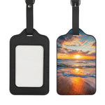 Sunrise Wave Print Luggage Tag