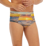 Sunrise Wave Print Men's Briefs