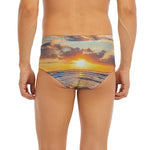 Sunrise Wave Print Men's Briefs