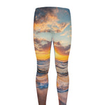 Sunrise Wave Print Men's leggings