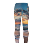 Sunrise Wave Print Men's leggings