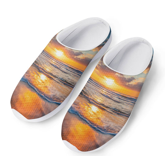 Sunrise Wave Print Mesh Casual Shoes