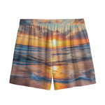 Sunrise Wave Print Mesh Shorts