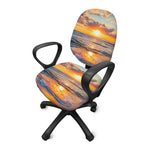 Sunrise Wave Print Office Chair Cover