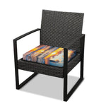 Sunrise Wave Print Outdoor Seat Cushion Cover