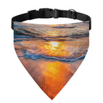 Sunrise Wave Print Over The Collar Dog Bandana