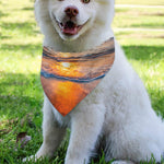 Sunrise Wave Print Over The Collar Dog Bandana