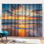 Sunrise Wave Print Pencil Pleat Curtains