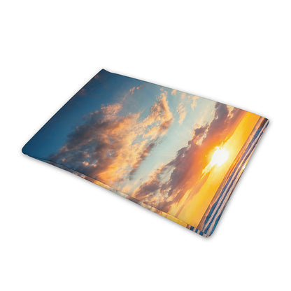 Sunrise Wave Print Pet Cooling Mat Cover