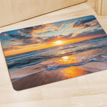 Sunrise Wave Print Polyester Doormat