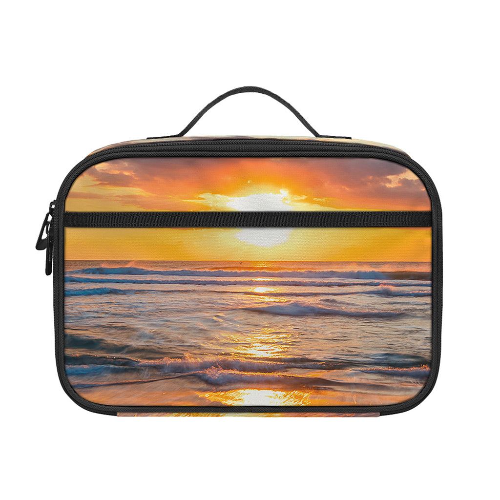 Sunrise Wave Print Portable Lunch Bag