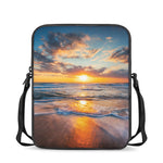 Sunrise Wave Print Rectangular Crossbody Bag
