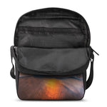 Sunrise Wave Print Rectangular Crossbody Bag