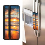 Sunrise Wave Print Refrigerator Handle Covers