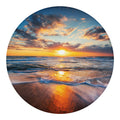 Sunrise Wave Print Round Blanket