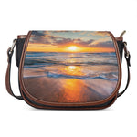 Sunrise Wave Print Saddle Bag