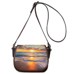 Sunrise Wave Print Saddle Bag