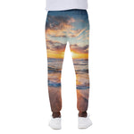 Sunrise Wave Print Scuba Joggers