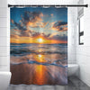 Sunrise Wave Print Shower Curtain