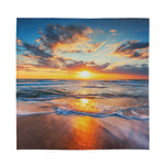Sunrise Wave Print Silk Bandana