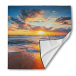 Sunrise Wave Print Silk Bandana