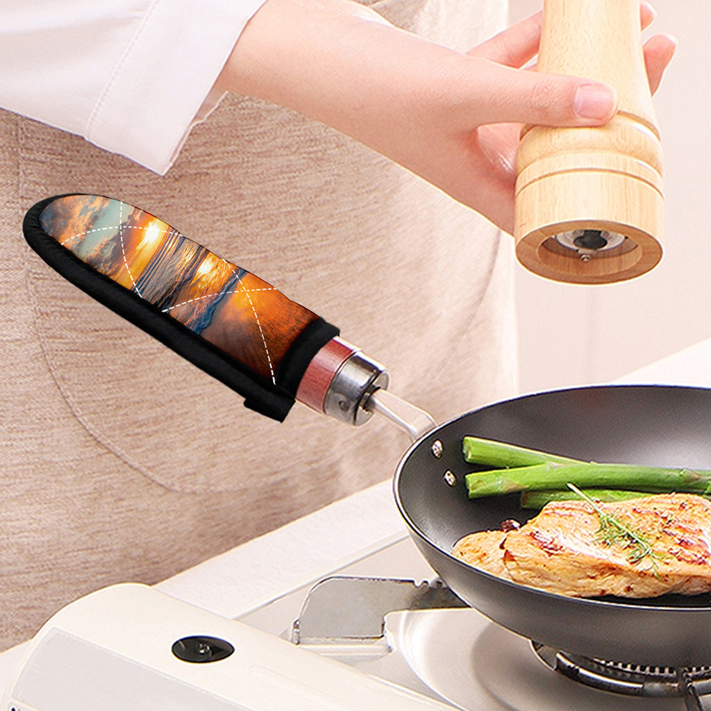 Sunrise Wave Print Skillet Handle Cover
