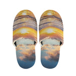 Sunrise Wave Print Slippers