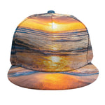 Sunrise Wave Print Snapback Cap