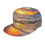 Sunrise Wave Print Snapback Cap