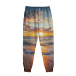 Sunrise Wave Print Sweatpants