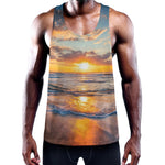 Sunrise Wave Print Training Tank Top