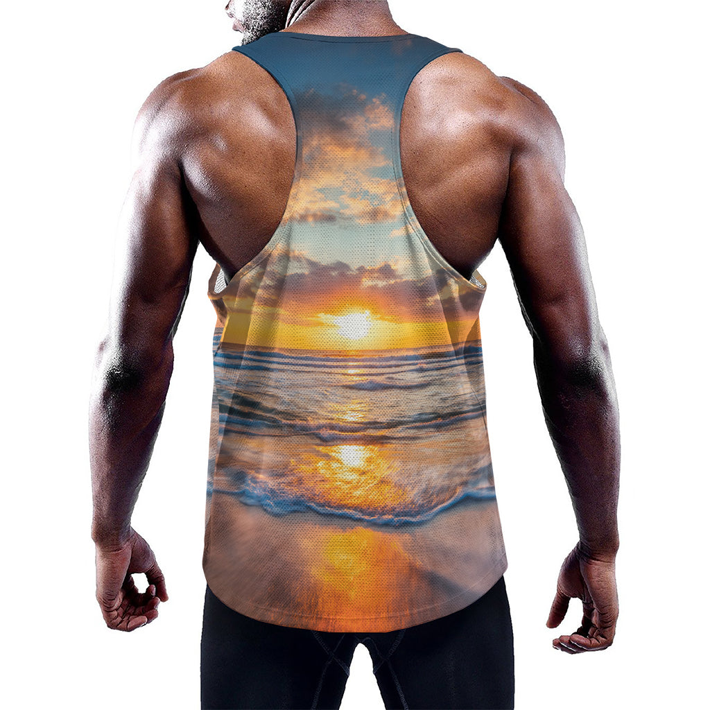 Sunrise Wave Print Training Tank Top