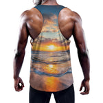 Sunrise Wave Print Training Tank Top