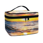 Sunrise Wave Print Travel Makeup Bag