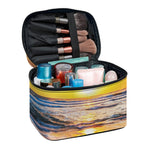 Sunrise Wave Print Travel Makeup Bag