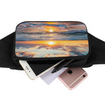Sunrise Wave Print Waist Bag