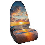Sunrise Wave Print Waterproof Car Seat Cover
