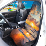 Sunrise Wave Print Waterproof Car Seat Cover