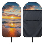 Sunrise Wave Print Waterproof Car Seat Cover